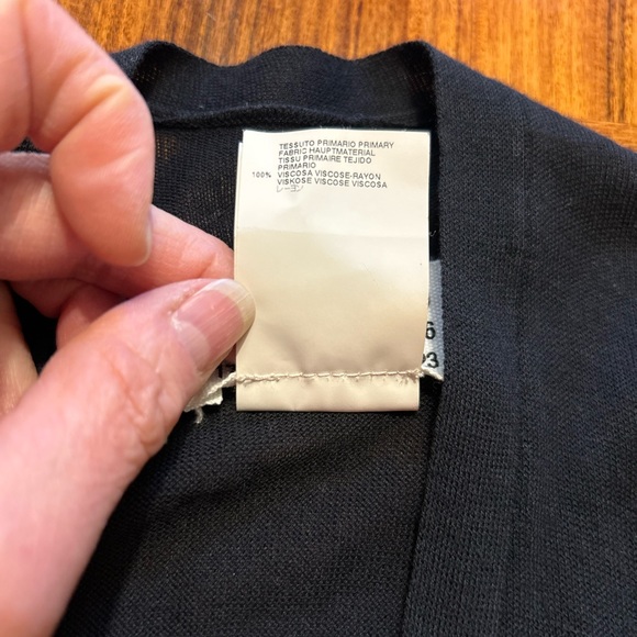 Maison Margiela Black Viscose sleeveless dramatic cardigan - Picture 6 of 6